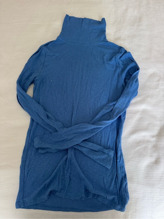 aerie Tops - aerie Real Soft Ribbed Turtleneck - Blue
